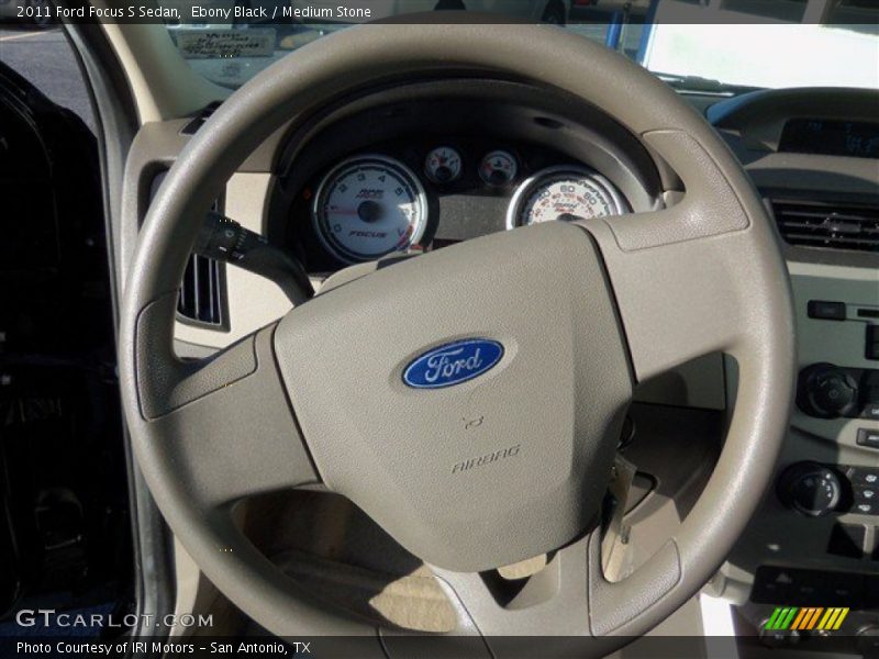 Ebony Black / Medium Stone 2011 Ford Focus S Sedan