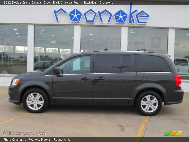 Dark Charcoal Pearl / Black/Light Graystone 2012 Dodge Grand Caravan Crew