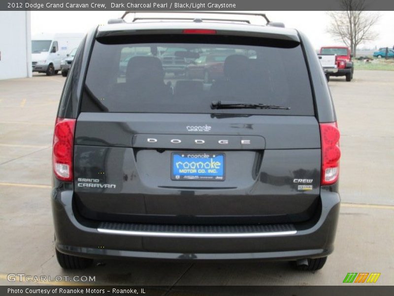 Dark Charcoal Pearl / Black/Light Graystone 2012 Dodge Grand Caravan Crew