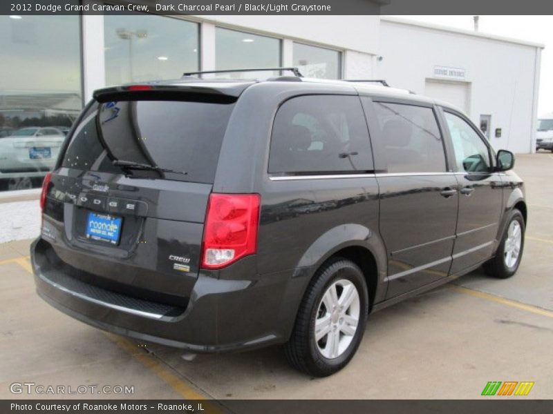 Dark Charcoal Pearl / Black/Light Graystone 2012 Dodge Grand Caravan Crew