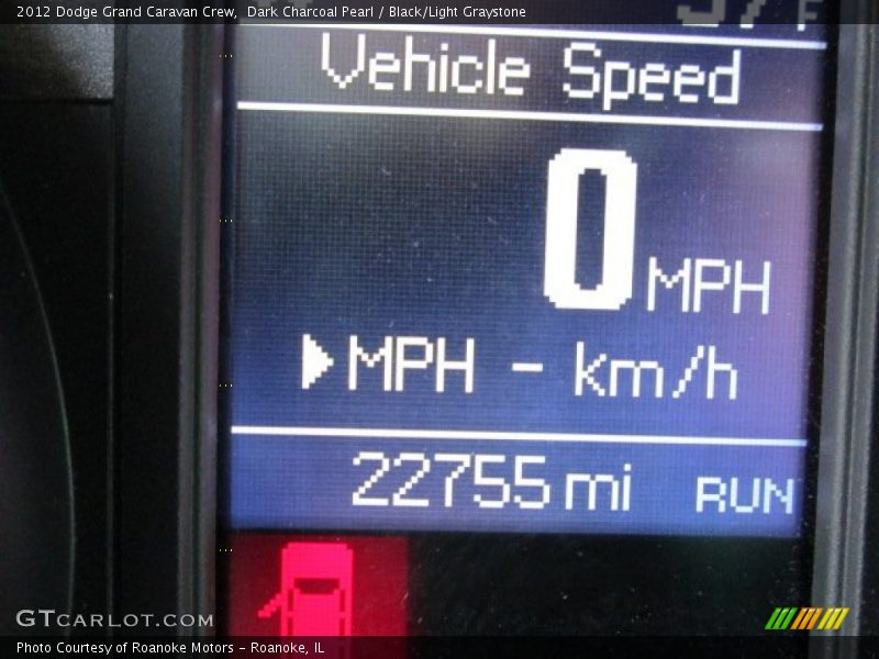 Dark Charcoal Pearl / Black/Light Graystone 2012 Dodge Grand Caravan Crew