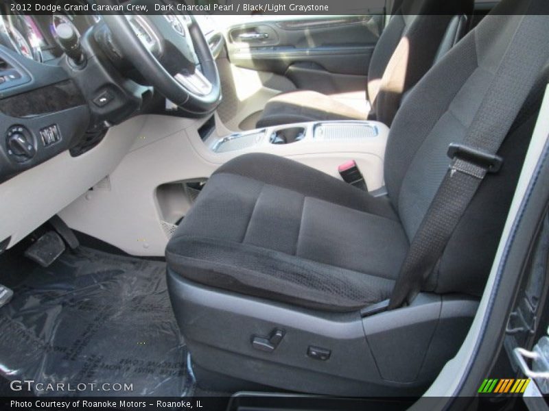 Dark Charcoal Pearl / Black/Light Graystone 2012 Dodge Grand Caravan Crew