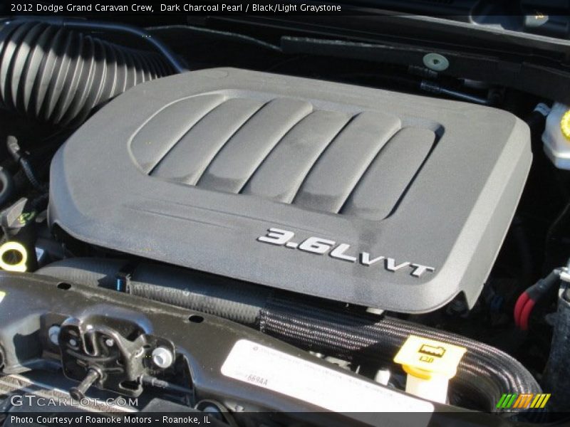 Dark Charcoal Pearl / Black/Light Graystone 2012 Dodge Grand Caravan Crew