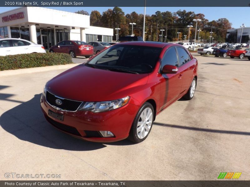 Spicy Red / Black Sport 2010 Kia Forte SX