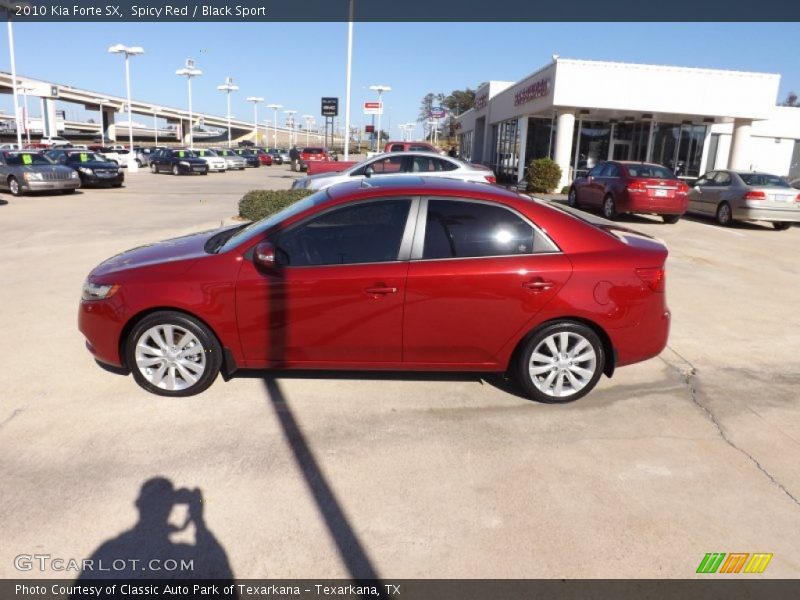 Spicy Red / Black Sport 2010 Kia Forte SX