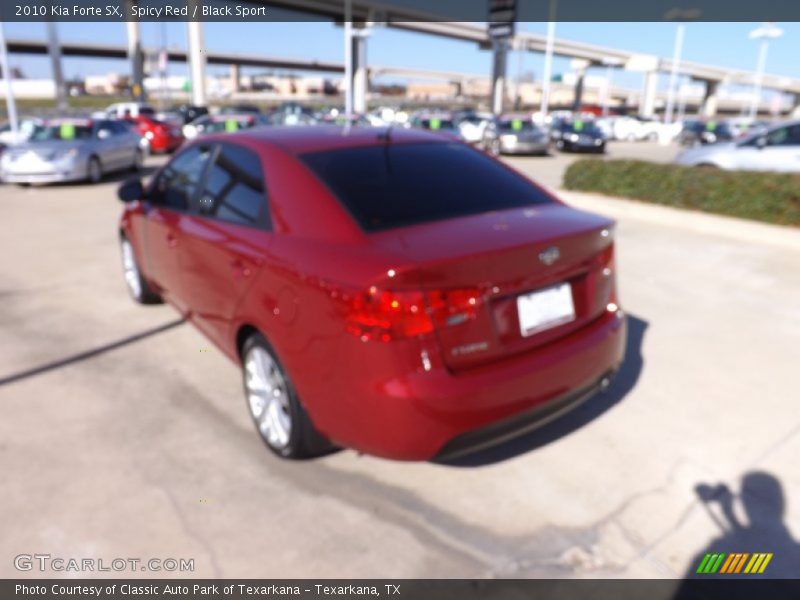 Spicy Red / Black Sport 2010 Kia Forte SX