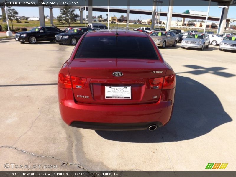 Spicy Red / Black Sport 2010 Kia Forte SX