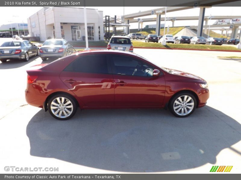 Spicy Red / Black Sport 2010 Kia Forte SX