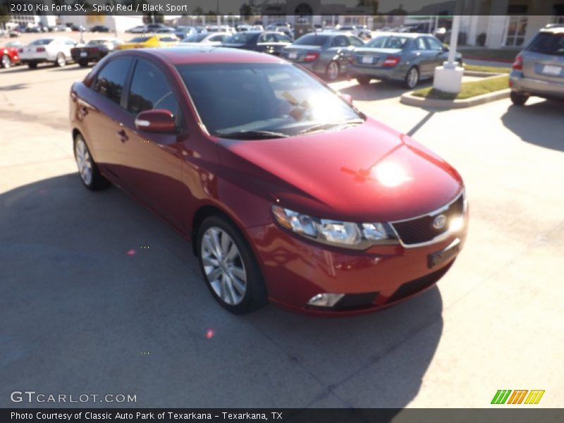 Spicy Red / Black Sport 2010 Kia Forte SX