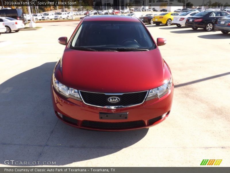 Spicy Red / Black Sport 2010 Kia Forte SX
