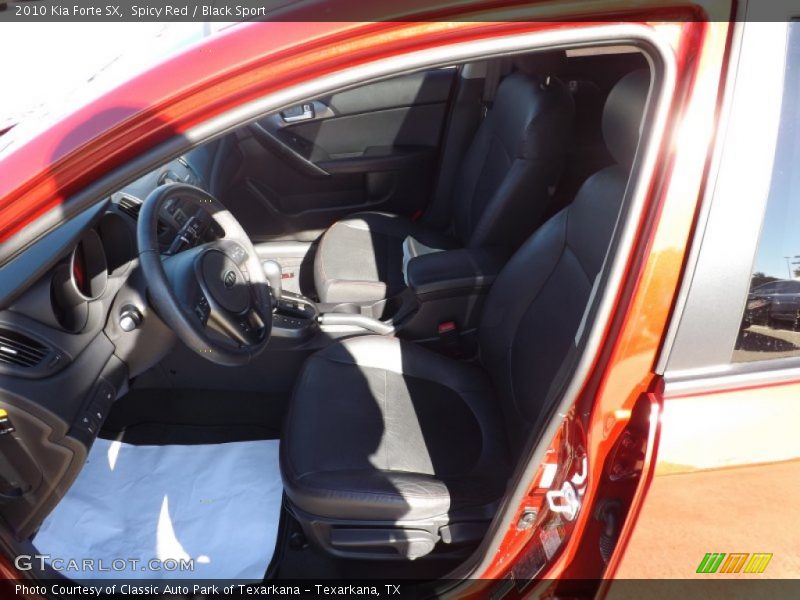 Spicy Red / Black Sport 2010 Kia Forte SX