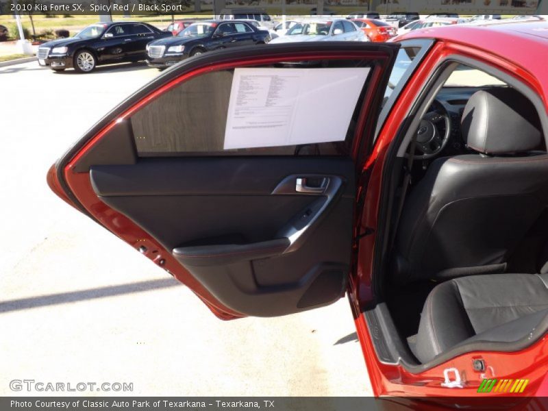Spicy Red / Black Sport 2010 Kia Forte SX