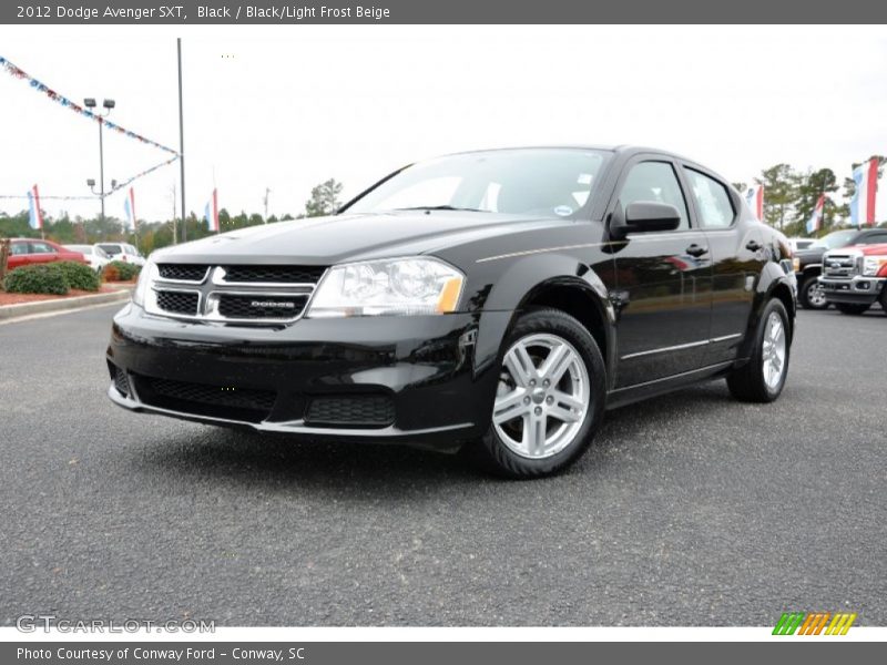 Black / Black/Light Frost Beige 2012 Dodge Avenger SXT