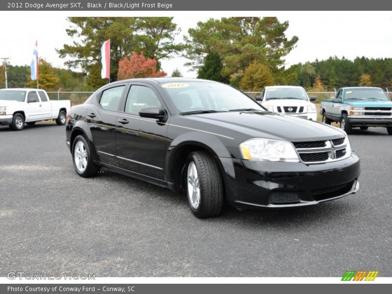 Black / Black/Light Frost Beige 2012 Dodge Avenger SXT