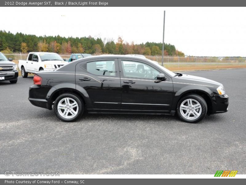 Black / Black/Light Frost Beige 2012 Dodge Avenger SXT
