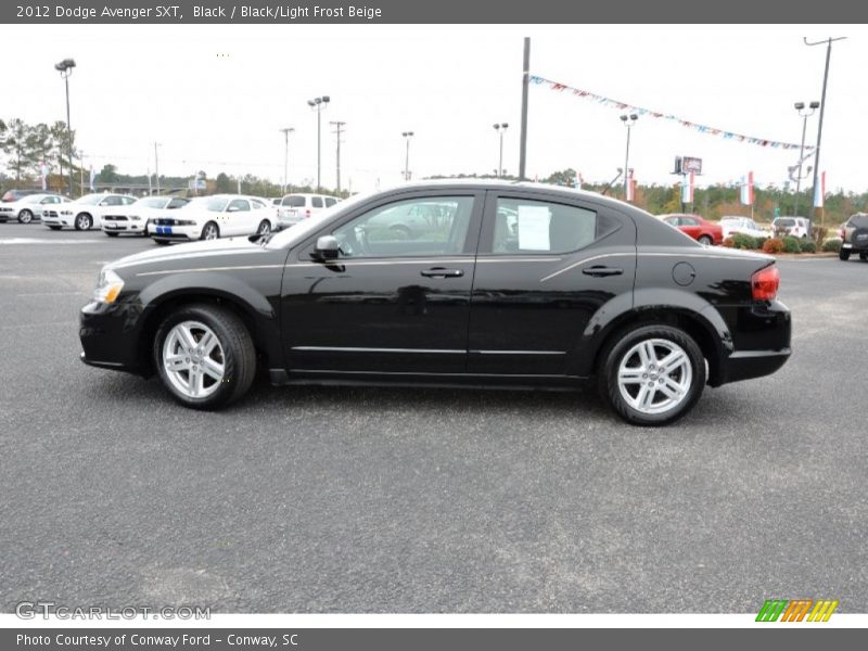 Black / Black/Light Frost Beige 2012 Dodge Avenger SXT