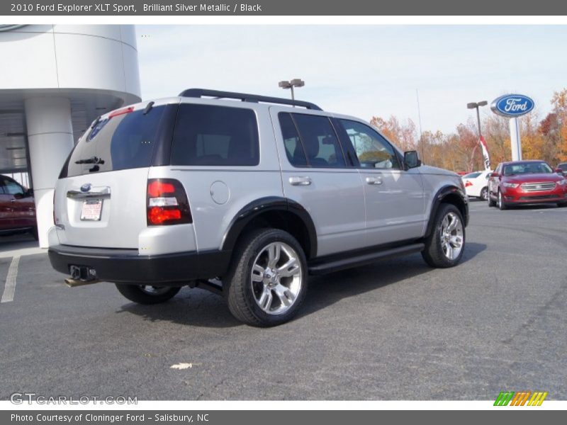 Brilliant Silver Metallic / Black 2010 Ford Explorer XLT Sport