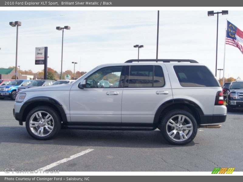 Brilliant Silver Metallic / Black 2010 Ford Explorer XLT Sport