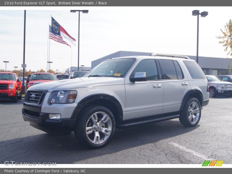 Brilliant Silver Metallic / Black 2010 Ford Explorer XLT Sport