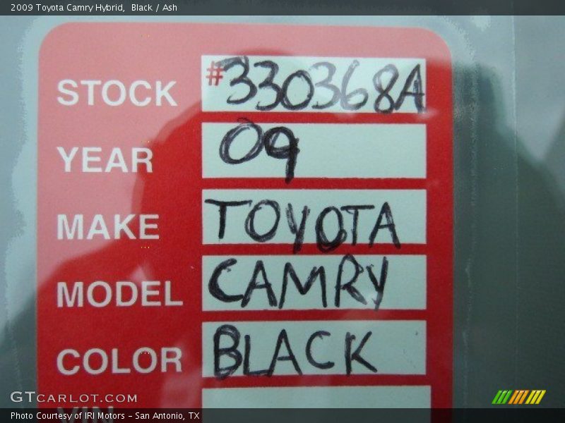 Black / Ash 2009 Toyota Camry Hybrid