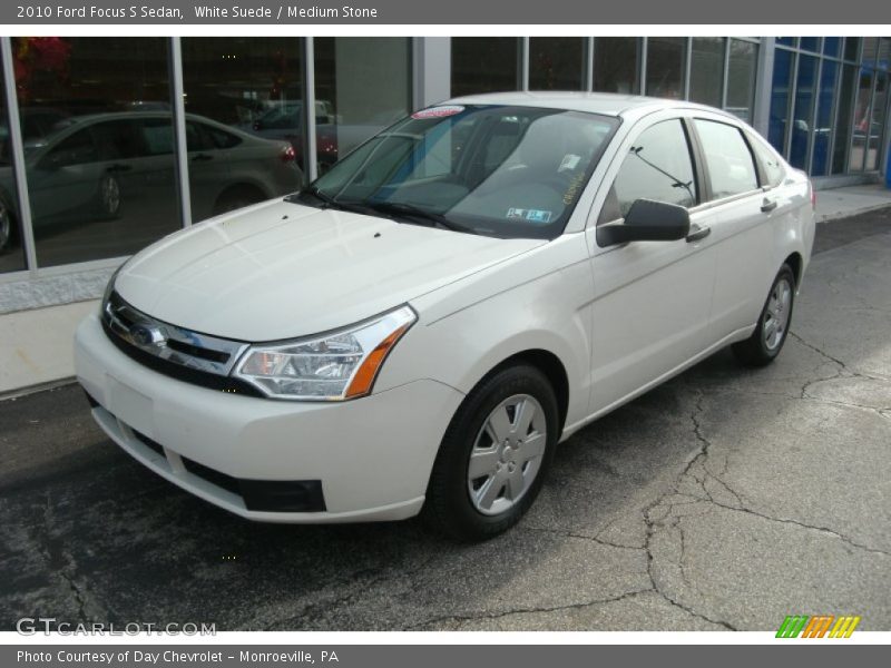 White Suede / Medium Stone 2010 Ford Focus S Sedan