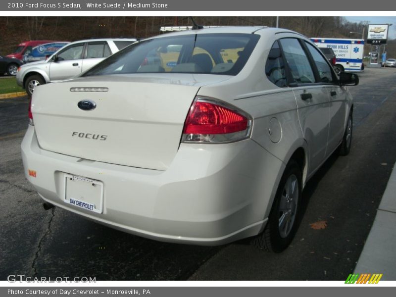 White Suede / Medium Stone 2010 Ford Focus S Sedan