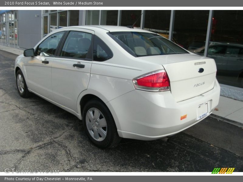 White Suede / Medium Stone 2010 Ford Focus S Sedan