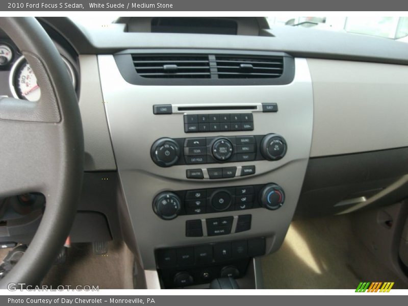 White Suede / Medium Stone 2010 Ford Focus S Sedan