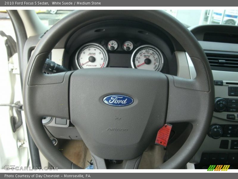 White Suede / Medium Stone 2010 Ford Focus S Sedan