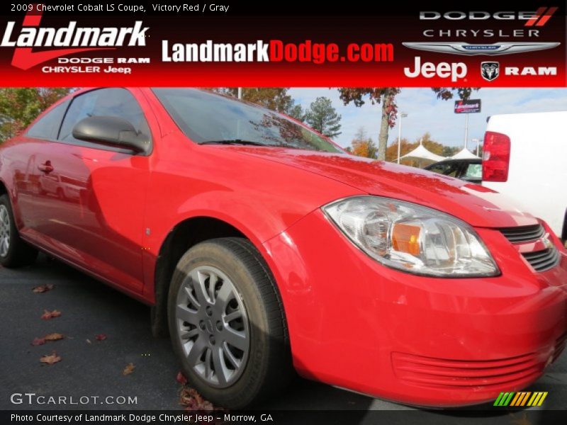 Victory Red / Gray 2009 Chevrolet Cobalt LS Coupe