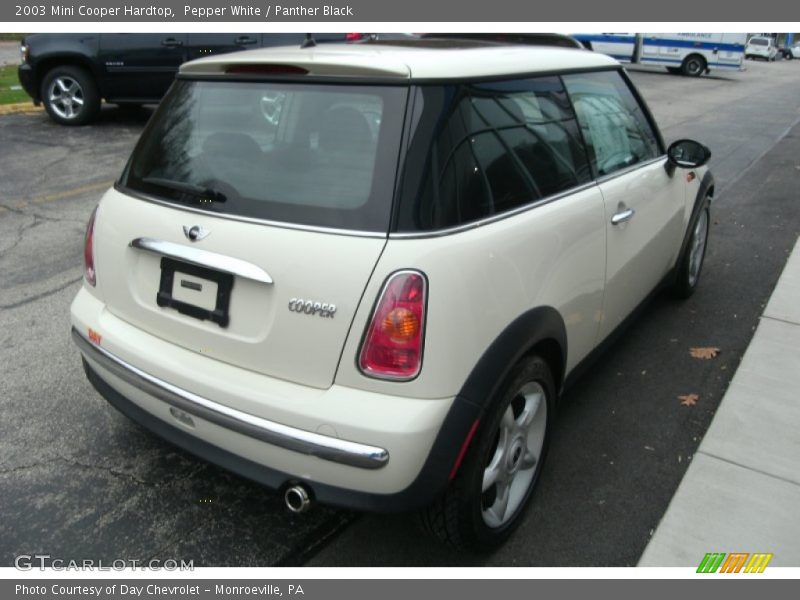 Pepper White / Panther Black 2003 Mini Cooper Hardtop