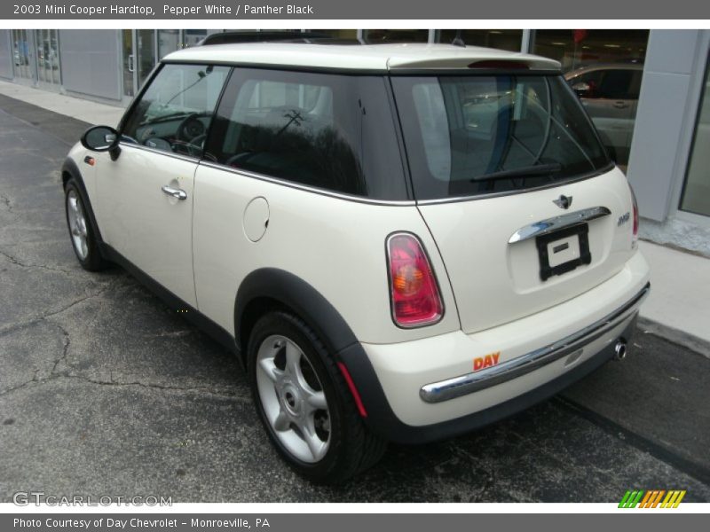 Pepper White / Panther Black 2003 Mini Cooper Hardtop