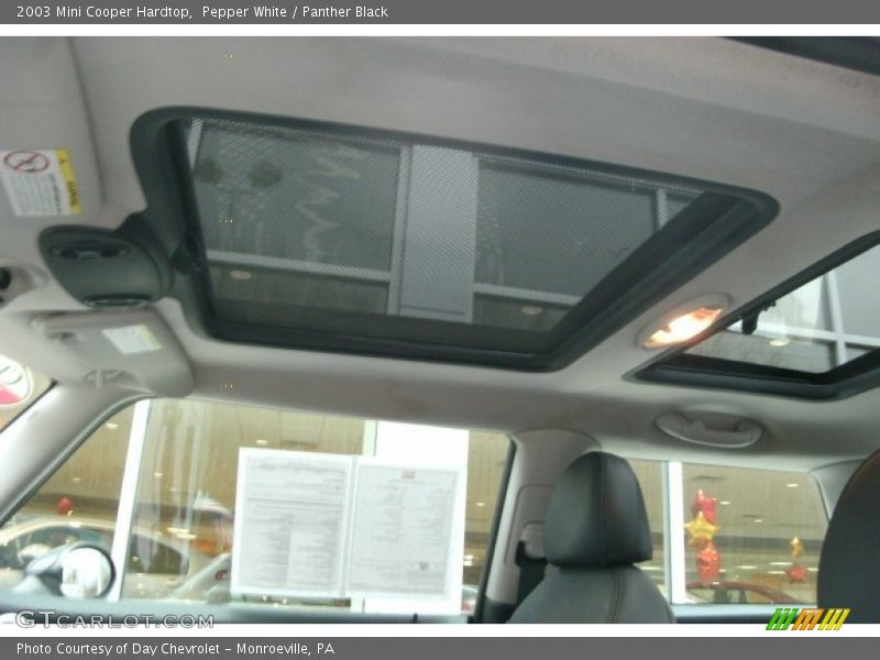 Pepper White / Panther Black 2003 Mini Cooper Hardtop