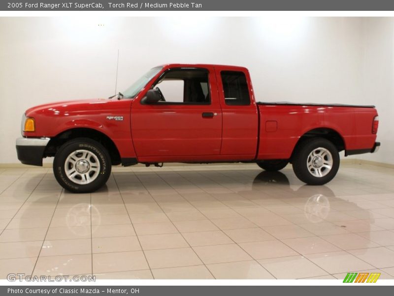 Torch Red / Medium Pebble Tan 2005 Ford Ranger XLT SuperCab