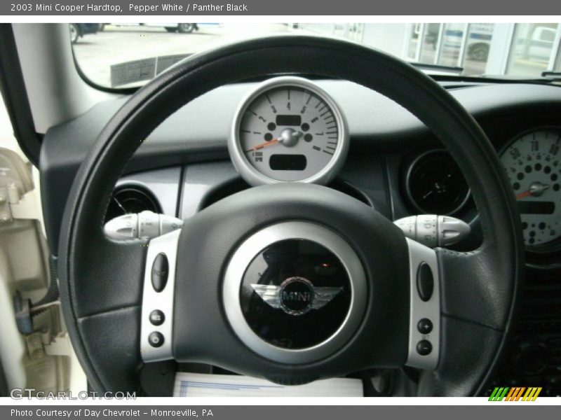 Pepper White / Panther Black 2003 Mini Cooper Hardtop