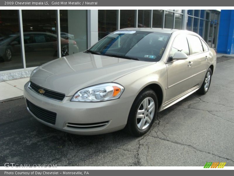 Gold Mist Metallic / Neutral 2009 Chevrolet Impala LS
