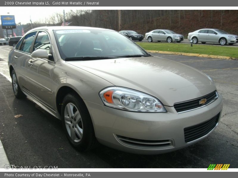 Gold Mist Metallic / Neutral 2009 Chevrolet Impala LS