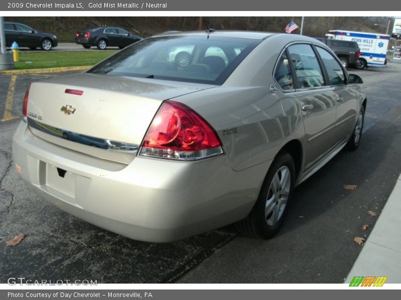 Gold Mist Metallic / Neutral 2009 Chevrolet Impala LS