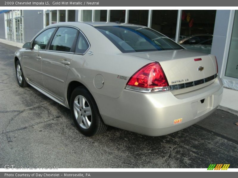 Gold Mist Metallic / Neutral 2009 Chevrolet Impala LS