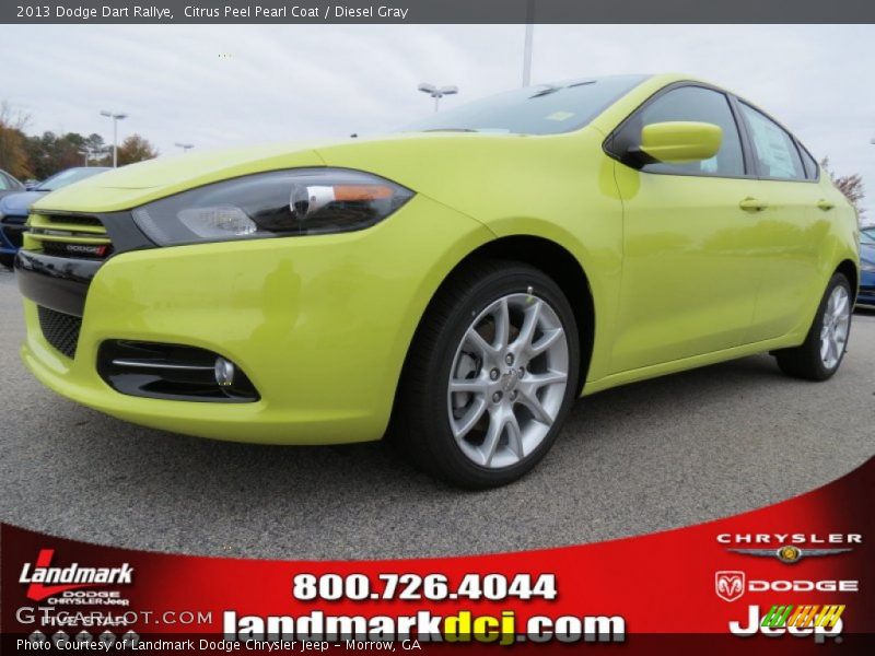 Citrus Peel Pearl Coat / Diesel Gray 2013 Dodge Dart Rallye