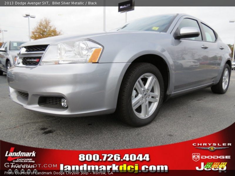 Billet Silver Metallic / Black 2013 Dodge Avenger SXT