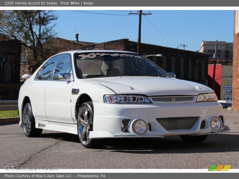 Frost White / Beige 1995 Honda Accord EX Sedan
