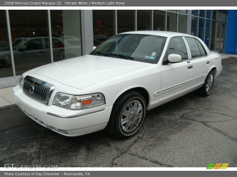 Vibrant White / Medium Light Stone 2008 Mercury Grand Marquis GS