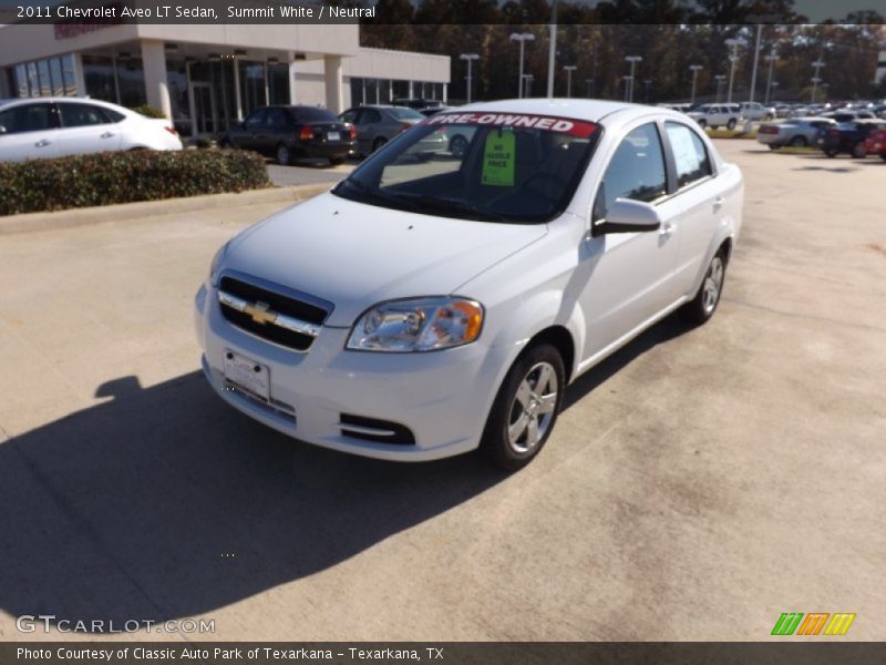 Summit White / Neutral 2011 Chevrolet Aveo LT Sedan