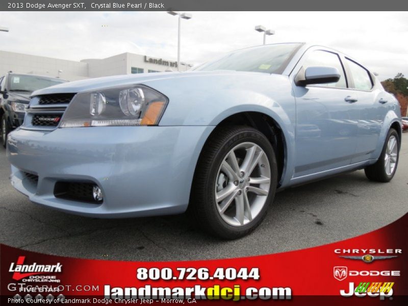 Crystal Blue Pearl / Black 2013 Dodge Avenger SXT