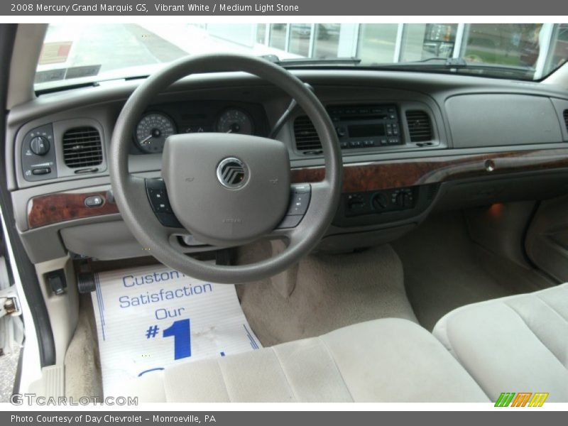 Vibrant White / Medium Light Stone 2008 Mercury Grand Marquis GS