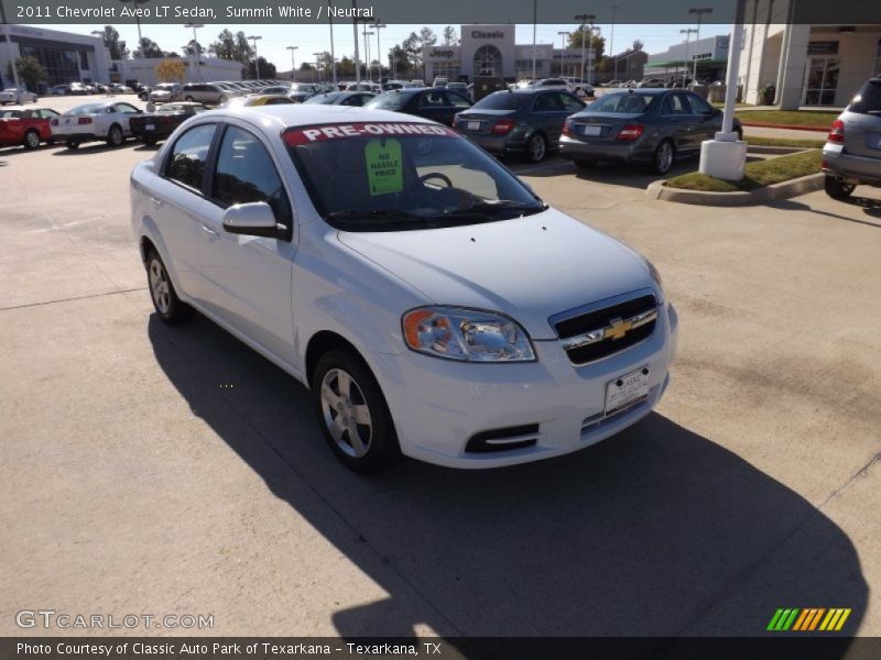 Summit White / Neutral 2011 Chevrolet Aveo LT Sedan