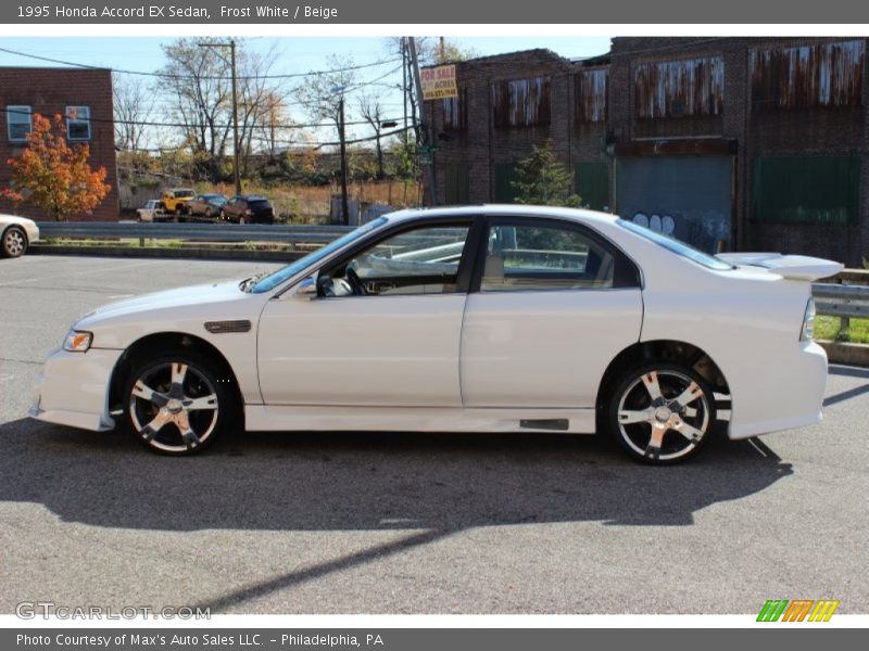 Frost White / Beige 1995 Honda Accord EX Sedan