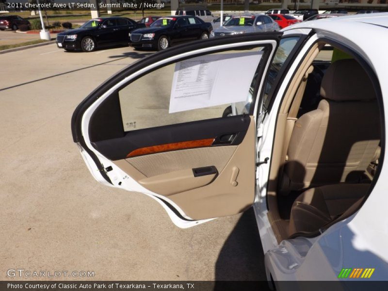 Summit White / Neutral 2011 Chevrolet Aveo LT Sedan