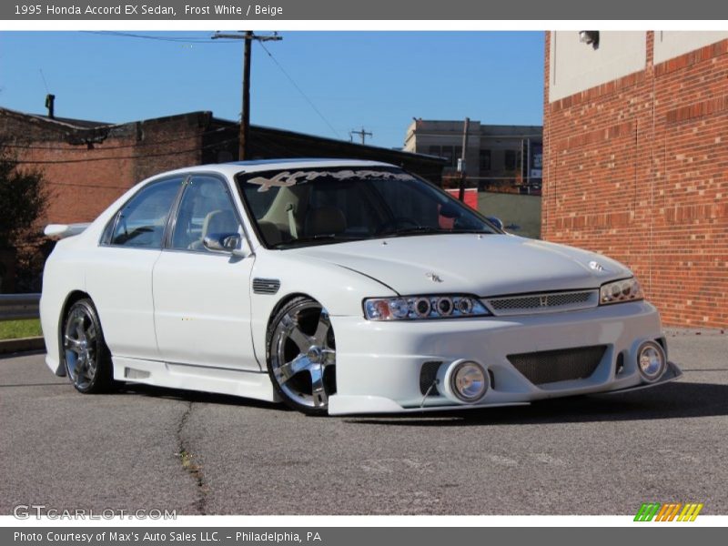 Frost White / Beige 1995 Honda Accord EX Sedan